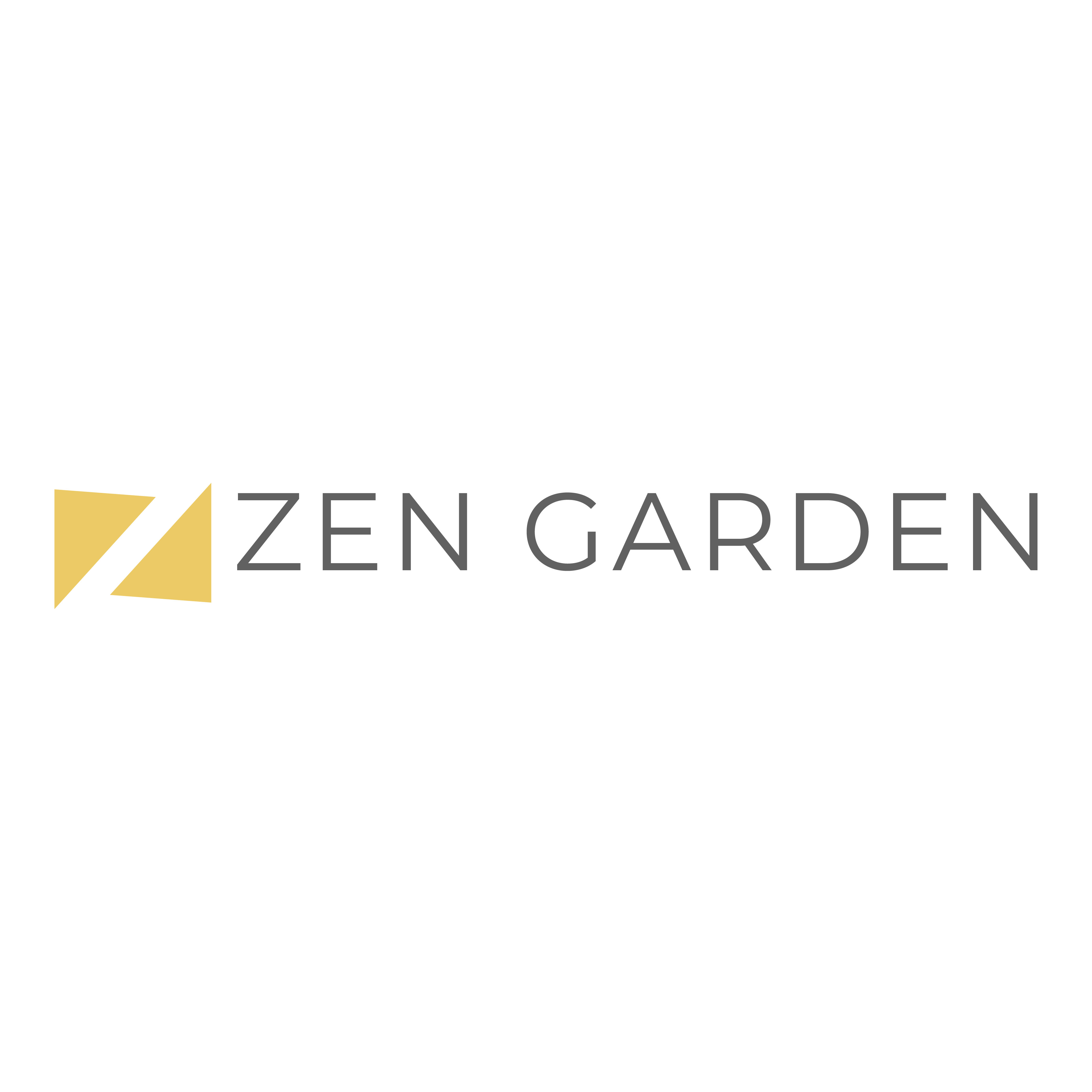 A logo with the text "ZEN GARDEN" in a serif font.